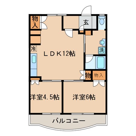 青春ハイツⅠの物件間取画像